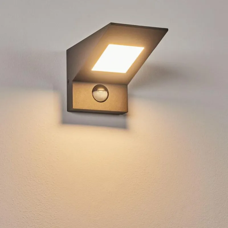 hofstein Applique murale d'extérieur Matlava LED Anthracite, Blanc, 1 lumière, Détecteur de mouvement