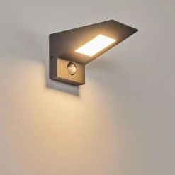 hofstein Applique murale d'extérieur Matlava LED Anthracite, Blanc, 1 lumière, Détecteur de mouvement