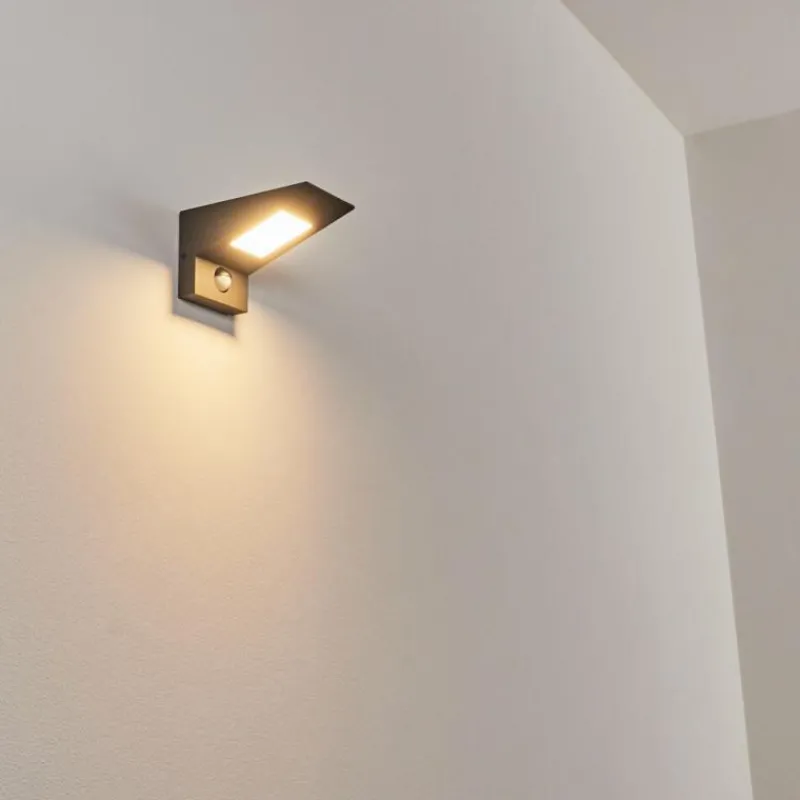 hofstein Applique murale d'extérieur Matlava LED Anthracite, Blanc, 1 lumière, Détecteur de mouvement