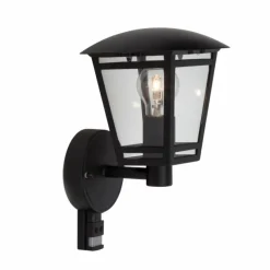 Luminaires Brilliant Applique murale d'extérieur Brilliant Riley Noir, 1 lumière, Détecteur de mouvement