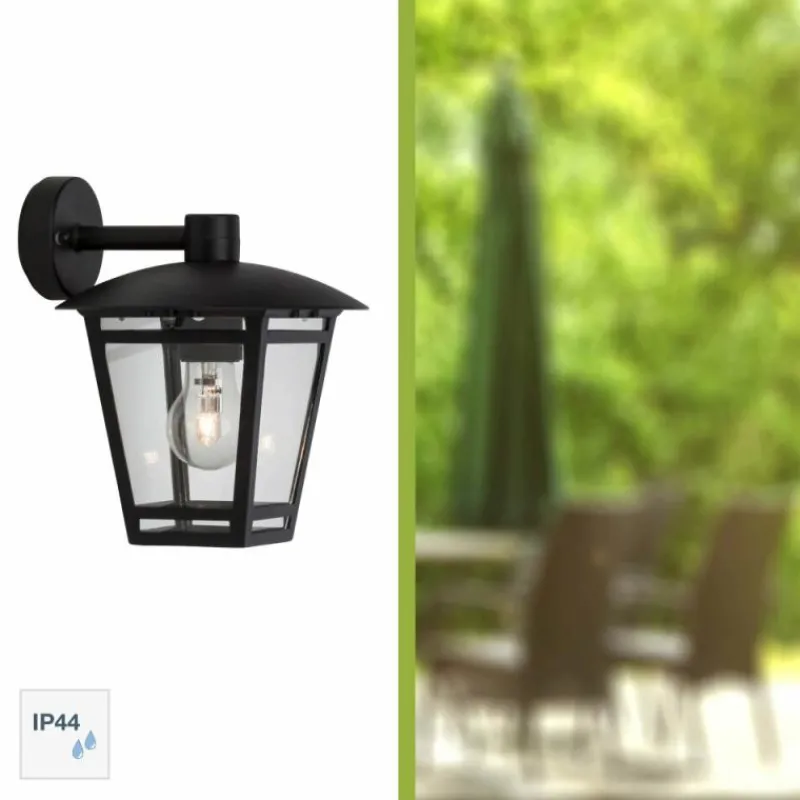 hofstein Applique murale d'extérieur Brilliant Riley Noir, 1 lumière