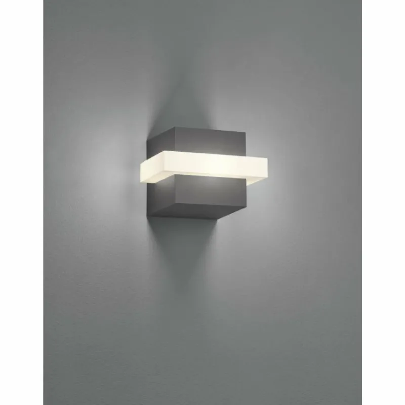 Luminaires Trio Applique murale d'extérieur Trio Mitchell LED Anthracite, 1 lumière