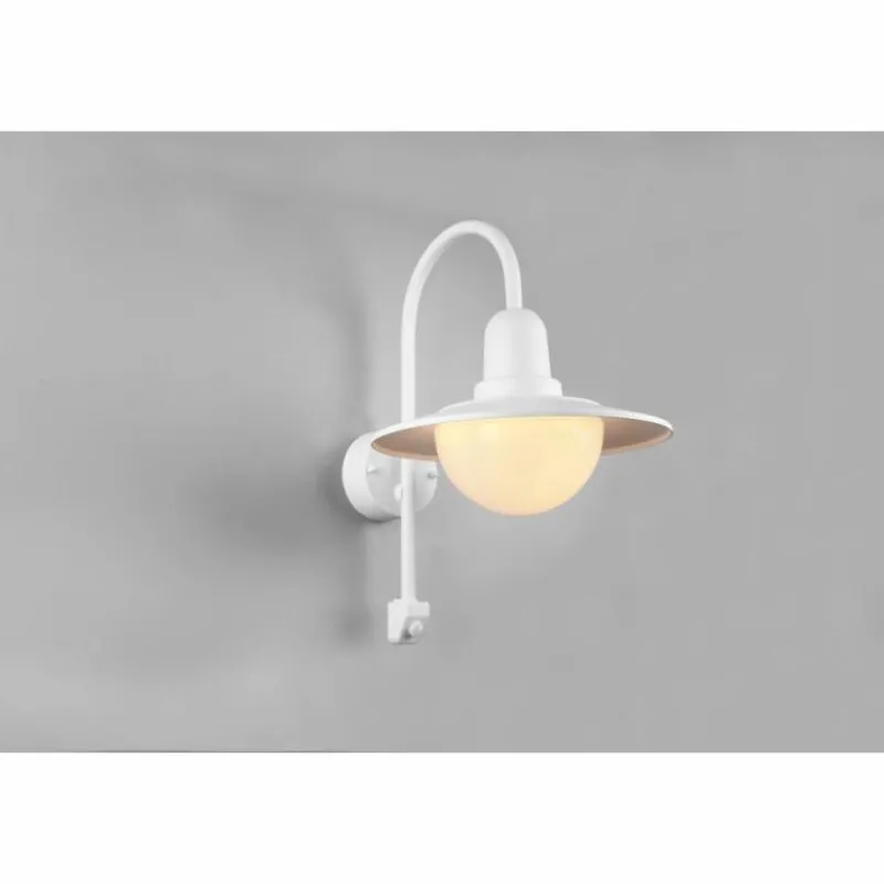 Luminaires Trio Applique murale d'extérieur Trio Norman Blanc, 1 lumière, Détecteur de mouvement