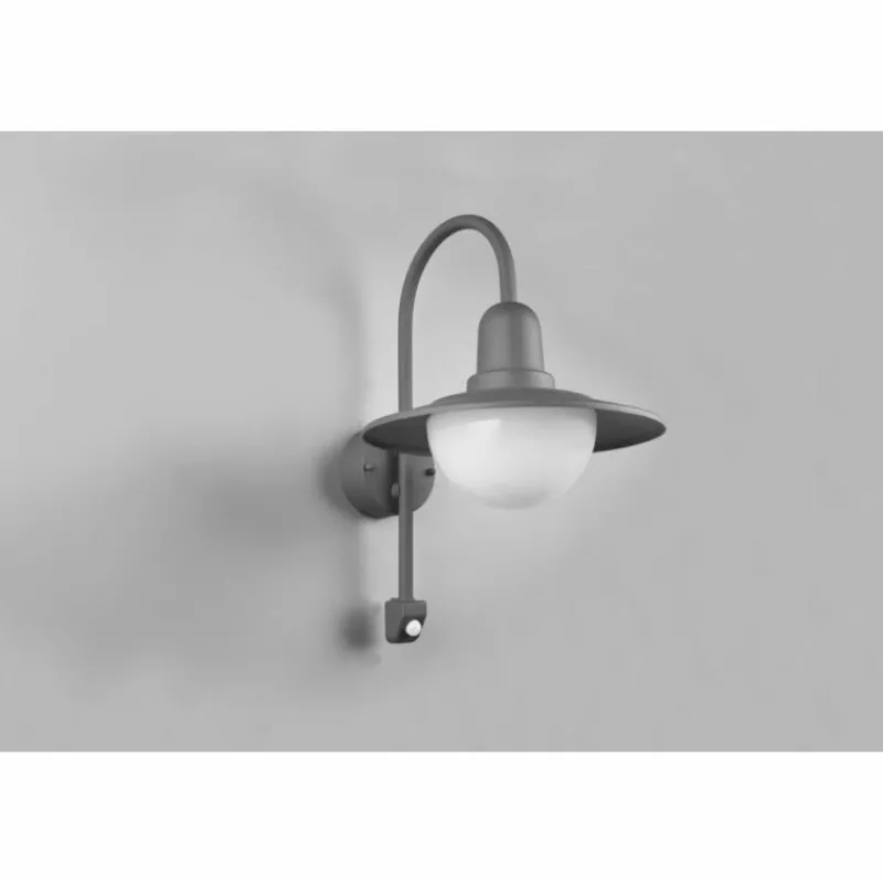 Luminaires Trio Applique murale d'extérieur Trio Norman Anthracite, 1 lumière, Détecteur de mouvement