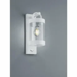 Luminaires Trio Applique murale d'extérieur Trio Sambesi Blanc, 1 lumière, Détecteur de mouvement