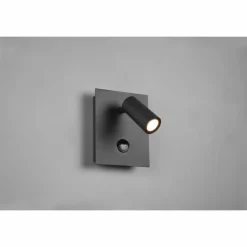 Luminaires Trio Applique murale d'extérieur Trio Tunga LED Anthracite, 1 lumière, Détecteur de mouvement