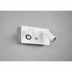 Luminaires Trio Applique murale d'extérieur Trio Tunga LED Blanc, 2 lumières, Détecteur de mouvement
