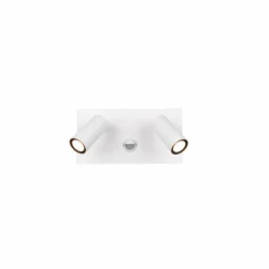 Luminaires Trio Applique murale d'extérieur Trio Tunga LED Blanc, 2 lumières, Détecteur de mouvement
