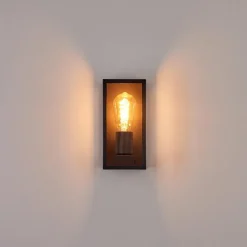 Lampes Vintages & Rétros-hofstein Applique murale d'extérieur Hakkas Noir, 1 lumière