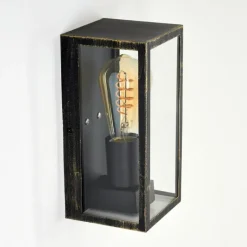 Lampes Dorées-hofstein Applique murale d'extérieur Hakkas Noir doré, 1 lumière