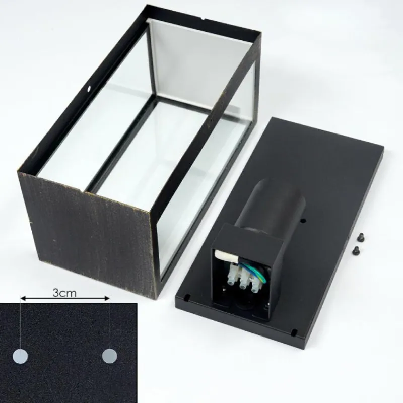 Lampes Dorées-hofstein Applique murale d'extérieur Hakkas Noir doré, 1 lumière