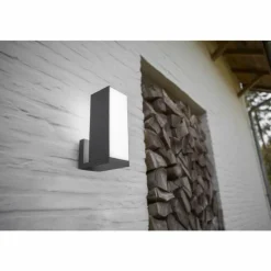 Luminaires Lutec Applique murale d'extérieur Lutec CUBA LED Anthracite, 2 lumières