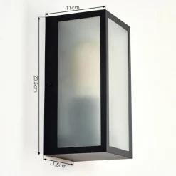 hofstein Applique murale d'extérieur Hakkas Noir, 1 lumière