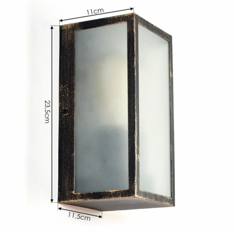 Lampes Dorées-hofstein Applique murale d'extérieur Hakkas Brun, Or, 1 lumière