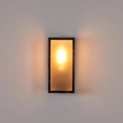 Lampes Dorées-hofstein Applique murale d'extérieur Hakkas Brun, Or, 1 lumière