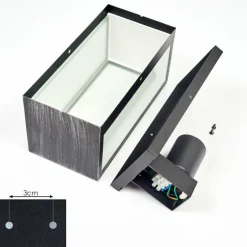 hofstein Applique murale d'extérieur Hakkas Noir, Argenté, 1 lumière