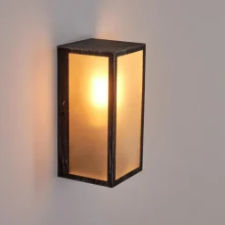 hofstein Applique murale d'extérieur Hakkas Noir, Argenté, 1 lumière