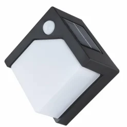 Luminaires Globo Lighting Applique murale d'extérieur Globo Solar LED Noir, 8 lumières, Détecteur de mouvement