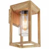 Lampes En Bois-Luminaires Globo Lighting Applique murale d'extérieur Globo CANDELA Bois foncé, 1 lumière