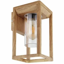 Lampes En Bois-Luminaires Globo Lighting Applique murale d'extérieur Globo CANDELA Bois foncé, 1 lumière