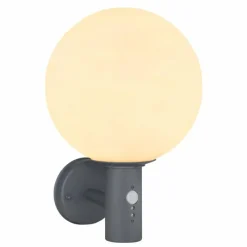 Luminaires Globo Lighting Applique murale d'extérieur Globo OSSY Anthracite, 1 lumière, Détecteur de mouvement