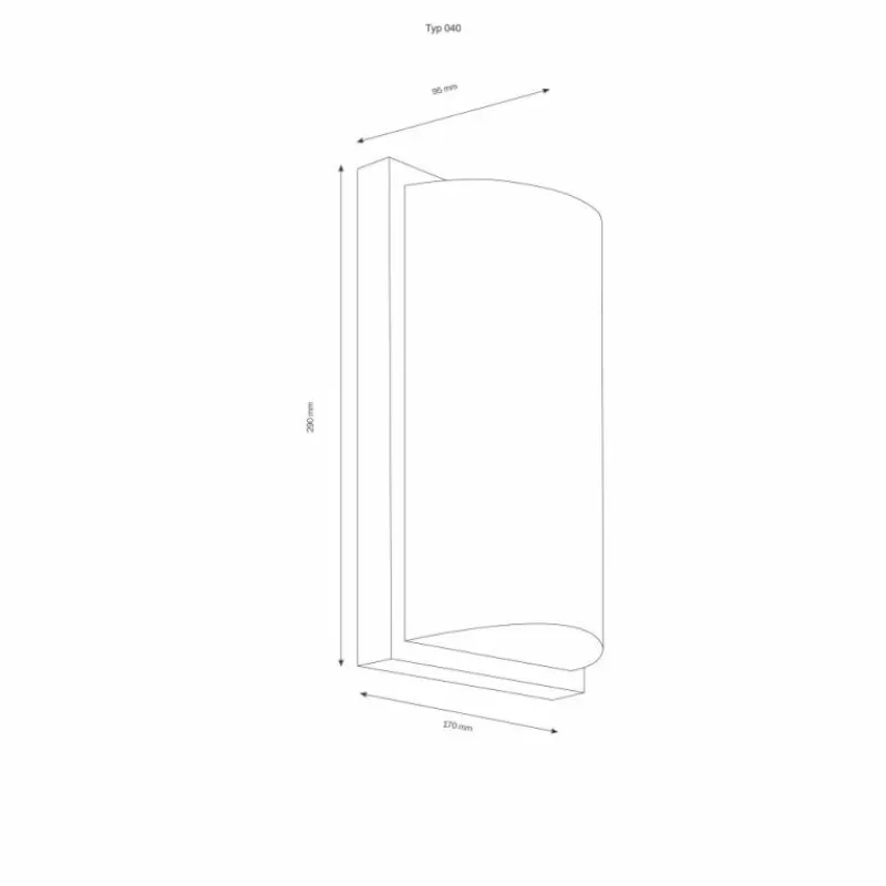 Luminaires LCD Applique murale d'extérieur LCD 039LEDSEN Noir, 1 lumière, Détecteur de mouvement