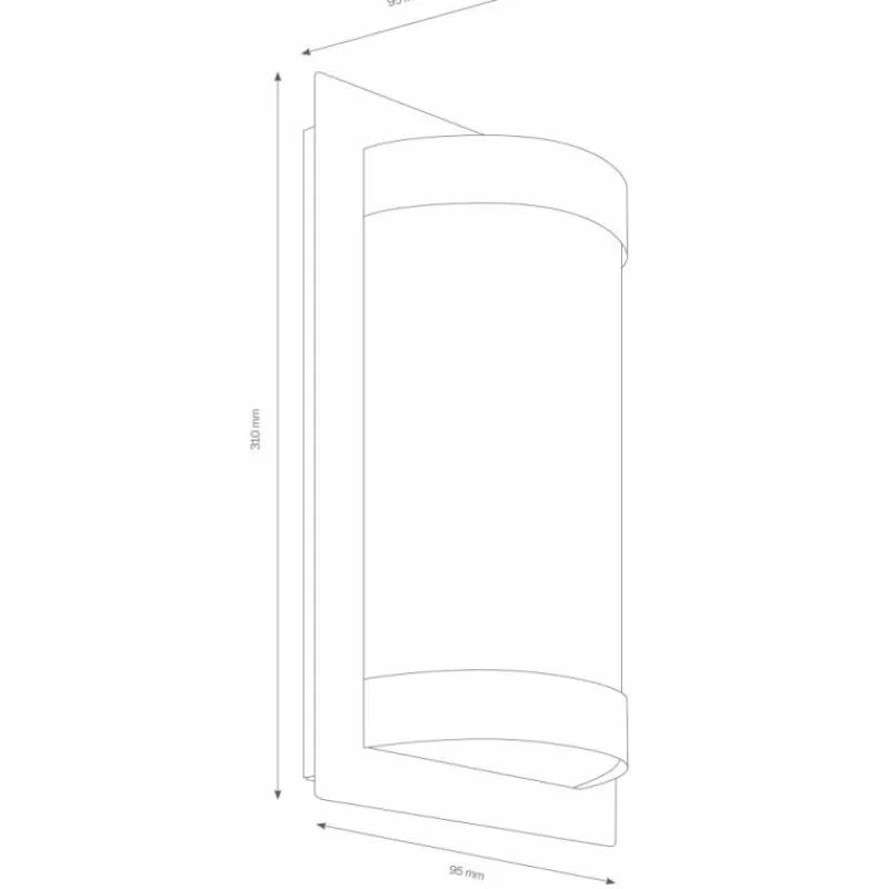 Luminaires LCD Applique murale d'extérieur LCD 060LED Acier inoxydable, 1 lumière