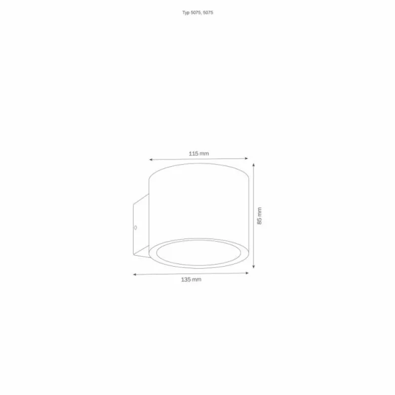 Luminaires LCD Applique murale d'extérieur LCD 5076 Noir, 1 lumière
