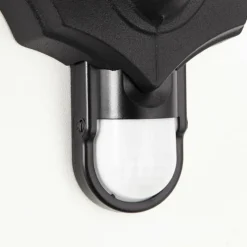 Luminaires Rustiques-Luminaires Brilliant Applique murale d'extérieur Brillliant Carleen Noir, 1 lumière, Détecteur de mouvement