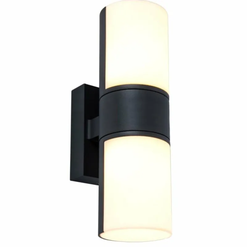 Luminaires Lutec Applique murale d'extérieur Lutec CYRA LED Noir, 2 lumières
