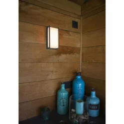 Luminaires Lutec Applique murale d'extérieur Lutec Qubo LED Anthracite, 1 lumière, Changeur de couleurs
