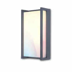 Luminaires Lutec Applique murale d'extérieur Lutec Qubo LED Anthracite, 1 lumière, Changeur de couleurs