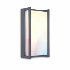 Luminaires Lutec Applique murale d'extérieur Lutec Qubo LED Anthracite, 1 lumière, Changeur de couleurs