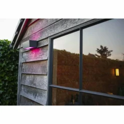 Luminaires Lutec Applique murale d'extérieur Lutec GEMINI LED Anthracite, 2 lumières, Changeur de couleurs