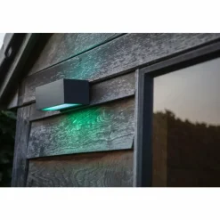 Luminaires Lutec Applique murale d'extérieur Lutec GEMINI LED Anthracite, 2 lumières, Changeur de couleurs