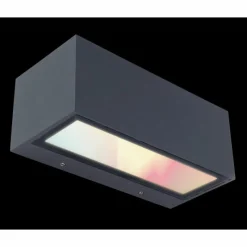 Luminaires Lutec Applique murale d'extérieur Lutec GEMINI LED Anthracite, 2 lumières, Changeur de couleurs