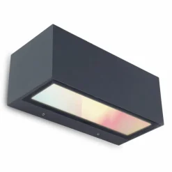 Luminaires Lutec Applique murale d'extérieur Lutec GEMINI LED Anthracite, 2 lumières, Changeur de couleurs