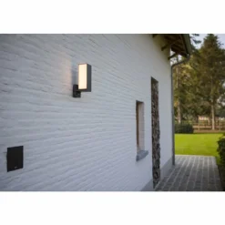 Luminaires Lutec Applique murale d'extérieur Lutec CUBA LED Anthracite, 1 lumière, Détecteur de mouvement