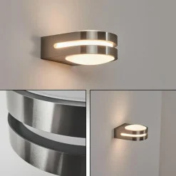 hofstein Applique murale d'extérieur Tordillos LED Chrome, 1 lumière