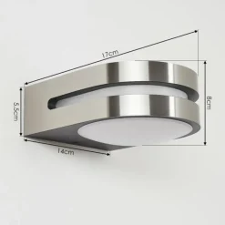 hofstein Applique murale d'extérieur Tordillos LED Chrome, 1 lumière