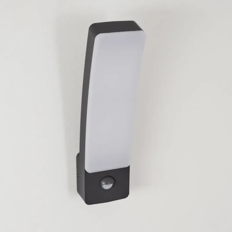 hofstein Applique murale d'extérieur Maseru LED Anthracite, 1 lumière, Détecteur de mouvement