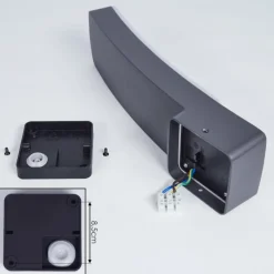 hofstein Applique murale d'extérieur Maseru LED Anthracite, 1 lumière, Détecteur de mouvement