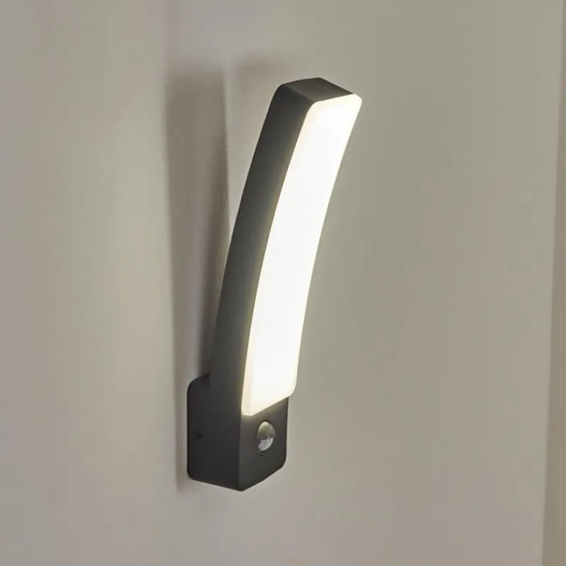 hofstein Applique murale d'extérieur Maseru LED Anthracite, 1 lumière, Détecteur de mouvement