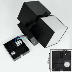 hofstein Applique murale d'extérieur Swanek LED Noir, 1 lumière