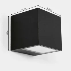 hofstein Applique murale d'extérieur Spidern LED Noir, 1 lumière