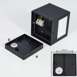 hofstein Applique murale d'extérieur Spidern LED Noir, 1 lumière