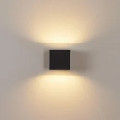 hofstein Applique murale d'extérieur Spidern LED Noir, 1 lumière