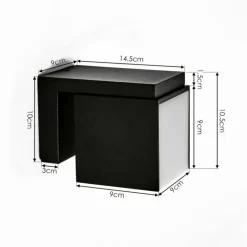 hofstein Applique murale d'extérieur Swanek LED Noir, 1 lumière