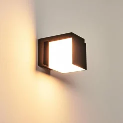 hofstein Applique murale d'extérieur Swanek LED Noir, 1 lumière