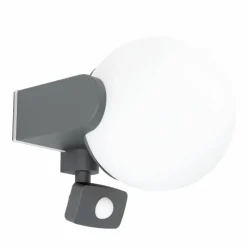 hofstein Applique murale d'extérieur Eglo RUBIO Noir, 1 lumière, Détecteur de mouvement